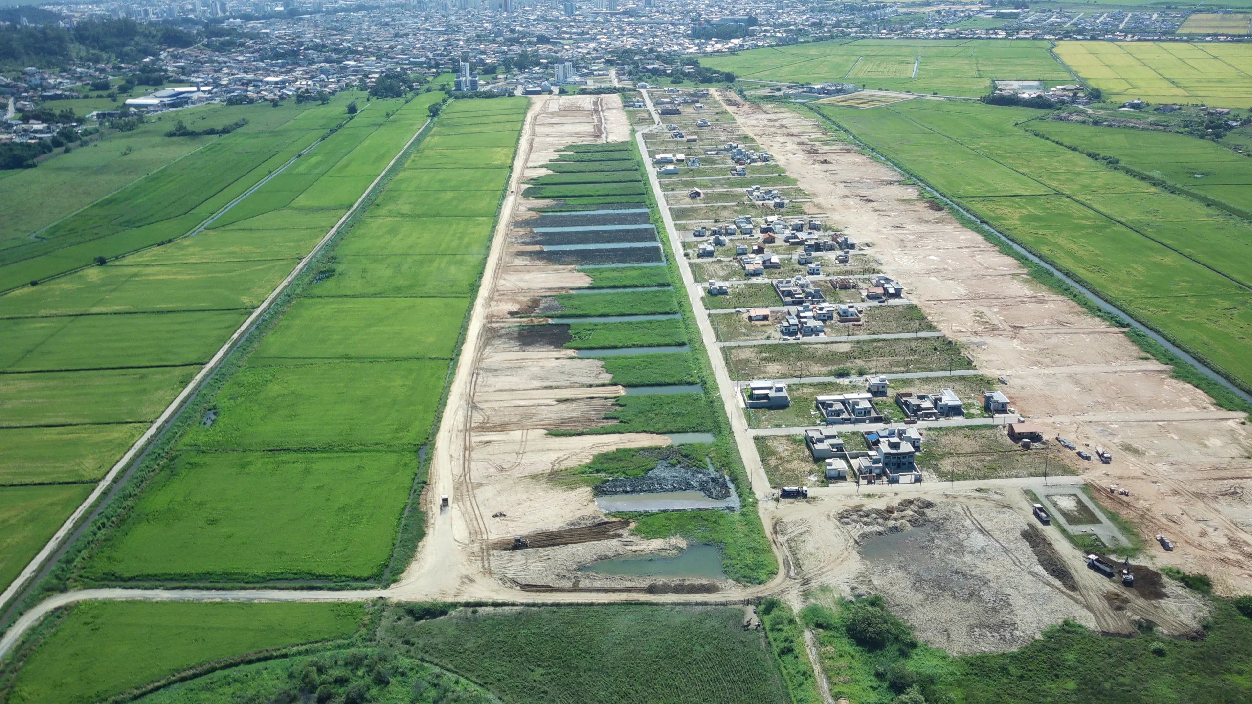 Vista aérea da obra – Loteamento Ricardo Bressan